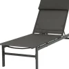 Intratuin Gartenliege Reza anthrazit 190 x 54,5 x 33 cm| Gartenliegen