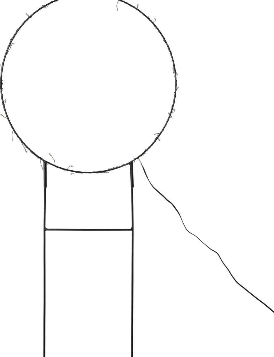 Intratuin Gartenstecker Noud Ring mit Beleuchtung D 40 H 65 cm| Weihnachtsfiguren (Außen)