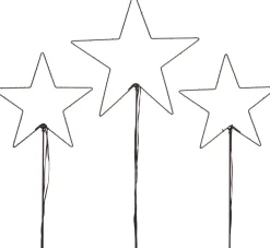 Intratuin Gartenstecker Stern mit 50 LEDs warmweiß H 90 cm 3 St.| Weihnachtsfiguren (Außen)