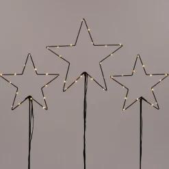 Intratuin Gartenstecker Stern mit 50 LEDs warmweiß H 90 cm 3 St.| Weihnachtsfiguren (Außen)