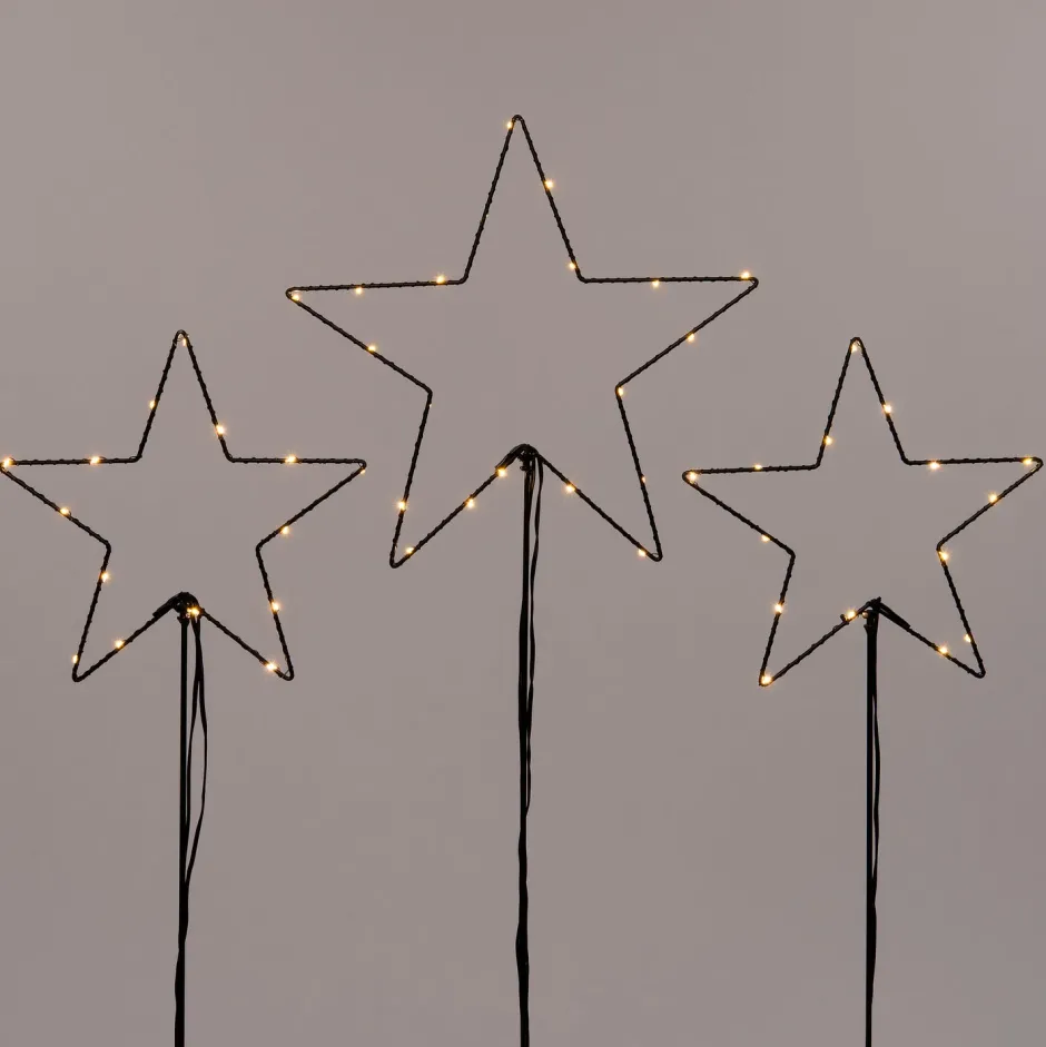 Intratuin Gartenstecker Stern mit 50 LEDs warmweiß H 90 cm 3 St.| Weihnachtsfiguren (Außen)