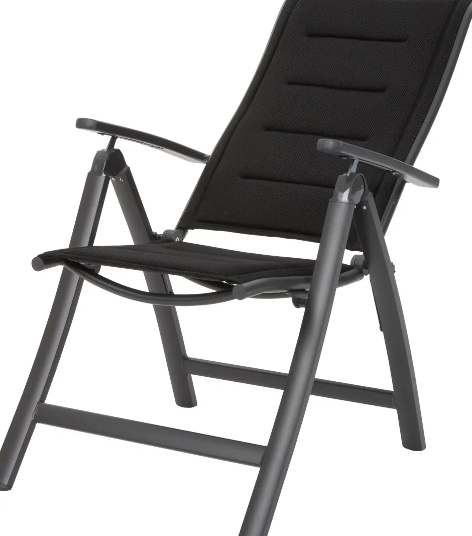 Intratuin Gartenstuhl verstellbar Haikou 3D schwarz| Gartenstühle|Verstellbare Gartentühle