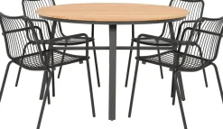 Intratuin Gartentisch Flore anthrazit D 120 H 74 cm| Esstische