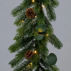 Intratuin Girlande Tannenzapfen mit 30 Lampen warmweiß 180 x 26 x 26 cm| Weihnachts- & Tannengirlanden