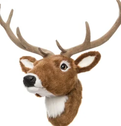 Intratuin Hirschkopf Plüsch 26 x 32 x 16 cm braun| Weihnachtsfiguren & -Objekte