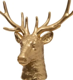 Intratuin Hirschkopf Porzellan Minto gold 12,8 x 6,5 x 12,5 cm| Dekofiguren & -Objekte