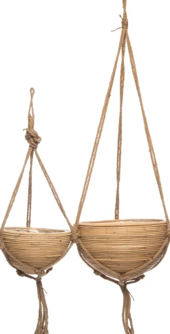 Intratuin Hänge-Pflanzkorb naturel D 26 cm H 31 cm| Pflanzkörbe|Blumentöpfe & Pflanzgefäße