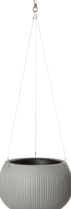 Intratuin Hängetopf Joselyn grau D 24 H 16 cm| Blumenampeln & Hängetöpfe|Blumentöpfe & Pflanzgefäße