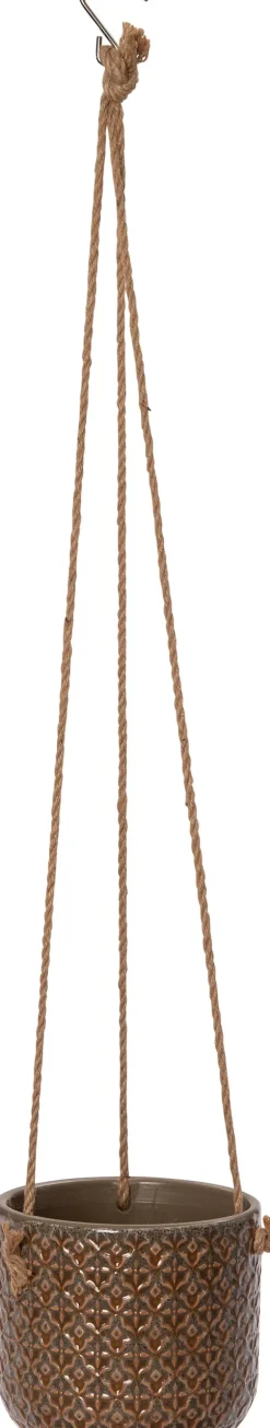 Intratuin Hängetopf Mariya braun D 12 H 11 cm| Blumenampeln & Hängetöpfe|Blumentöpfe & Pflanzgefäße