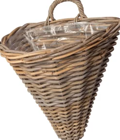 Intratuin Hängetopf natur 35 x 30 x 42 cm| Blumenampeln & Hängetöpfe|Blumentöpfe & Pflanzgefäße