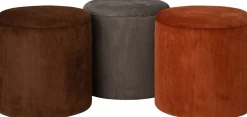 Intratuin Hocker mit Stauraum Ribbel grau D 40 H 40 cm| Poufs