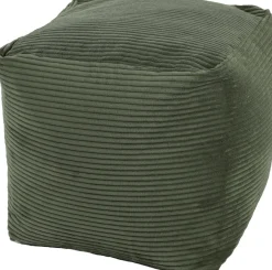 Intratuin Hocker Rib grün 45 x 45 x 45 cm| Poufs