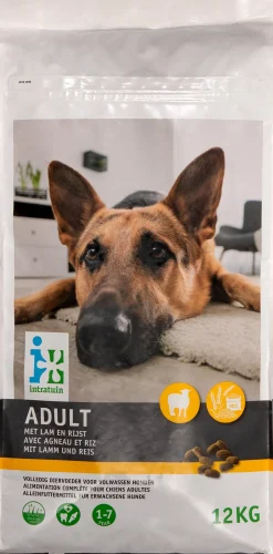 Intratuin Hundefutter Adult Lamm und Reis 12 kg| Hundefutter