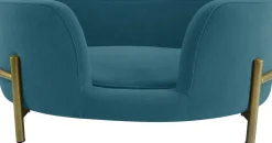 Intratuin Hundekorb Olivia blau 64 x 41 x 24 cm| Hundebetten & Hundekörbe