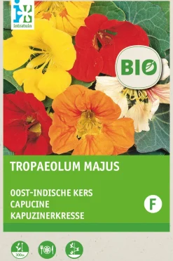 Intratuin Kapuzinerkresse (Trapaeolum majus) (BIO) Samen| Blühende Pflanzen|Saatgut