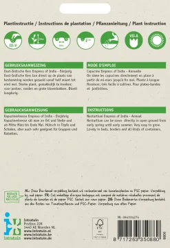 Intratuin Kapuzinerkresse rot (Tropaeolum majus nanum 'Impress of India') Blumensamen| Saatgut|Blühende Pflanzen