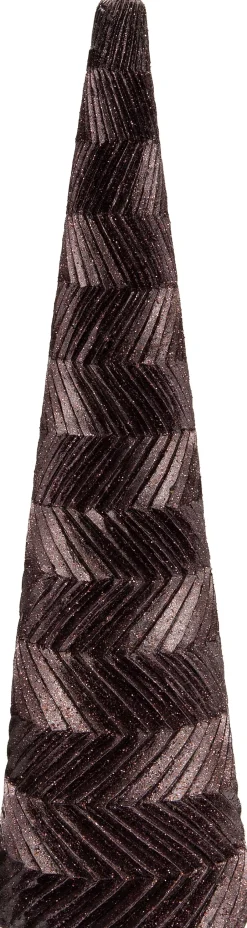 Intratuin Kerze Kegel mit Linien rot D 5 H 20 cm| Stumpenkerzen