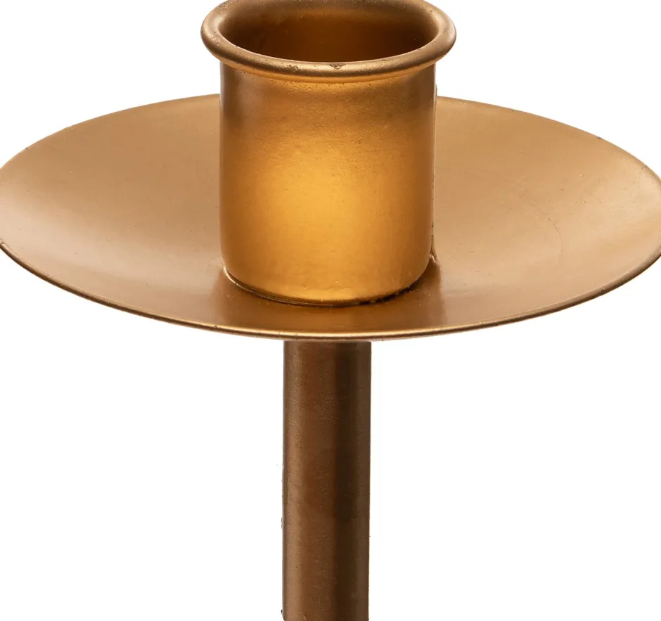 Intratuin Kerzenständer für Flaschenöffnung gold 7,5 x 7,5 x 7,5 cm| Kerzenständer