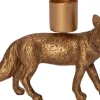 Intratuin Kerzenständer Fuchs 11 x 3 x 8,5 cm gold| Kerzenständer