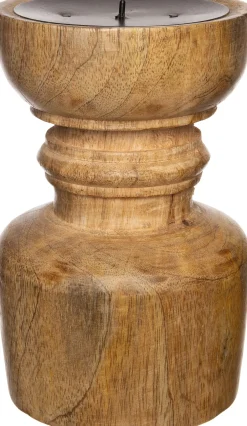Intratuin Kerzenständer Ivo Holz D 10 cm H 15 cm| Kerzenständer