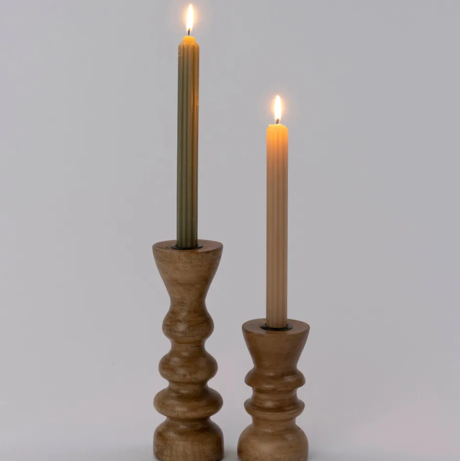 Intratuin Kerzenständer Jenna naturell D 7,5 H 22 cm| Kerzenständer