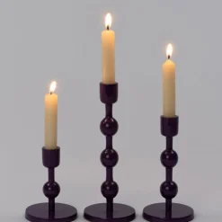 Intratuin Kerzenständer Katy lila D 9 H 12 cm| Kerzenständer