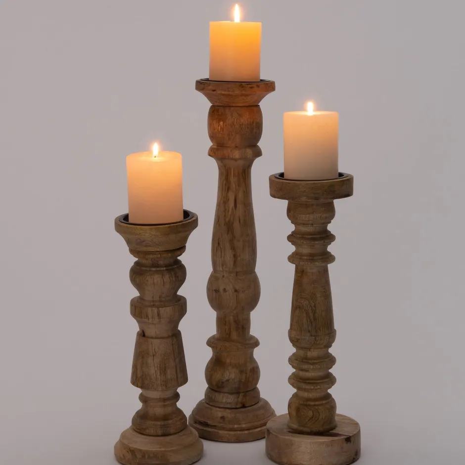 Intratuin Kerzenständer Kalmar braun D 12 H 46 cm| Kerzenständer