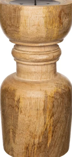 Intratuin Kerzenständer Pien Holz D 13 cm H 25 cm| Kerzenständer