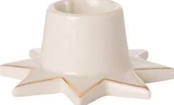 Intratuin Kerzenständer Stern creme 7,2 x 7,2 x 3 cm| Kerzenständer