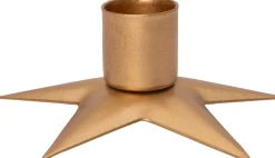 Intratuin Kerzenständer Stern D 9,5 H 3,5 cm gold| Kerzenständer