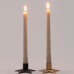 Intratuin Kerzenständer Stern D 9,5 H 3,5 cm zwart| Kerzenständer