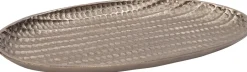 Intratuin Kerzenteller silber 35 x 21 x 2 cm| Dekoschalen & -Teller