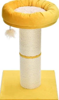 Intratuin Kratzbaum XL gelb 48,5 x 48,5 x 77 cm| Kratzbäume & -Möbel