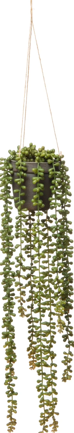 Intratuin Kunstpflanze hängend Erbsenpflanze 12 x 12 x 55 cm| Künstliche Hängepflanzen