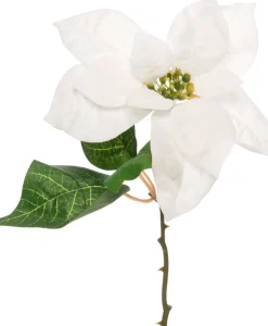 Intratuin Kunstzweig Weihnachtsstern weiß 33 cm| Künstliche Deko-Zweige