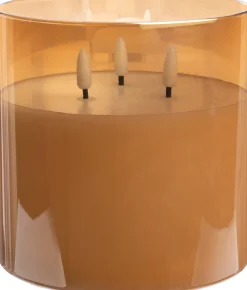 Intratuin LED Kerze im Glas gold D 15 H 15 cm| Led Kerzen