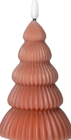 Intratuin LED Stumpenkerze Weihnachtsbaum Juna dunkelbraun D 8 H 13,5 cm| Led Kerzen