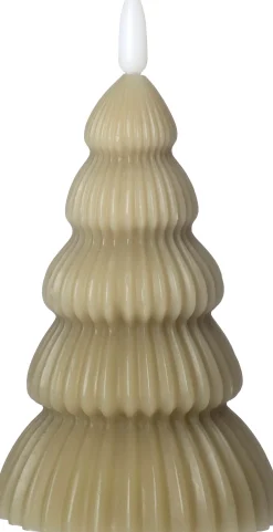 Intratuin LED Stumpenkerze Weihnachtsbaum Juna grün D 8,5 H 17,5 cm| Led Kerzen