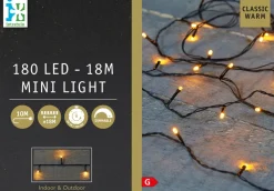 Intratuin Lichterkette  außen 18 m mit 180 LEDs klassisch warm| Weihnachtsbaumbeleuchtung