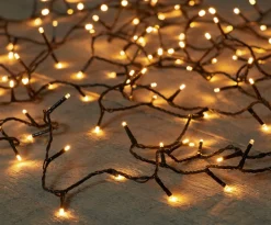 Intratuin Lichterkette schwarz 12 m mit 240 Reiskorn-LEDs klassisch warm| Weihnachtsbaumbeleuchtung