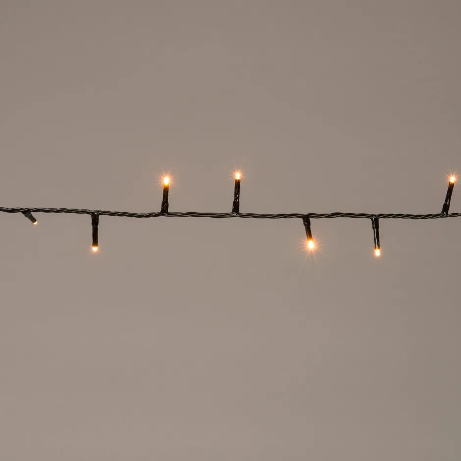 Intratuin Lichterkette schwarz 4 m mit 80 Reiskorn-LEDs klassisch warm| Weihnachtsbaumbeleuchtung