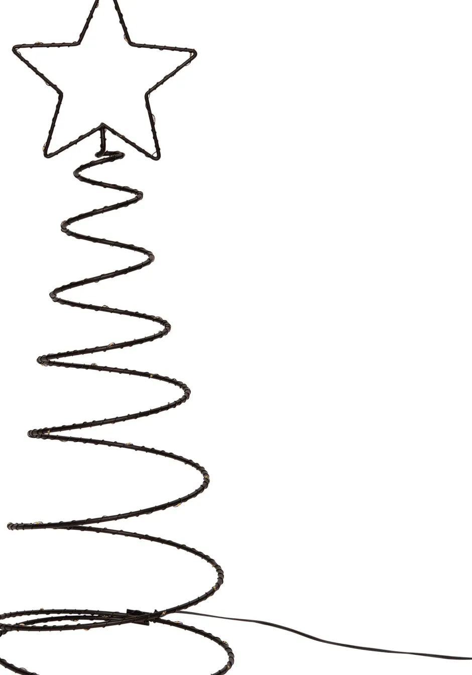 Intratuin Lichterkette Stern-Spirale mit 60 LEDs warmweiß D 20 H 56 cm| Weihnachtsleuchten