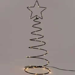 Intratuin Lichterkette Stern-Spirale mit 60 LEDs warmweiß D 20 H 56 cm| Weihnachtsleuchten