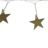 Intratuin Lichterkette Sterne transparant / gold mit 20 LEDs warmweiß 2 m| Motiv-Lichterketten