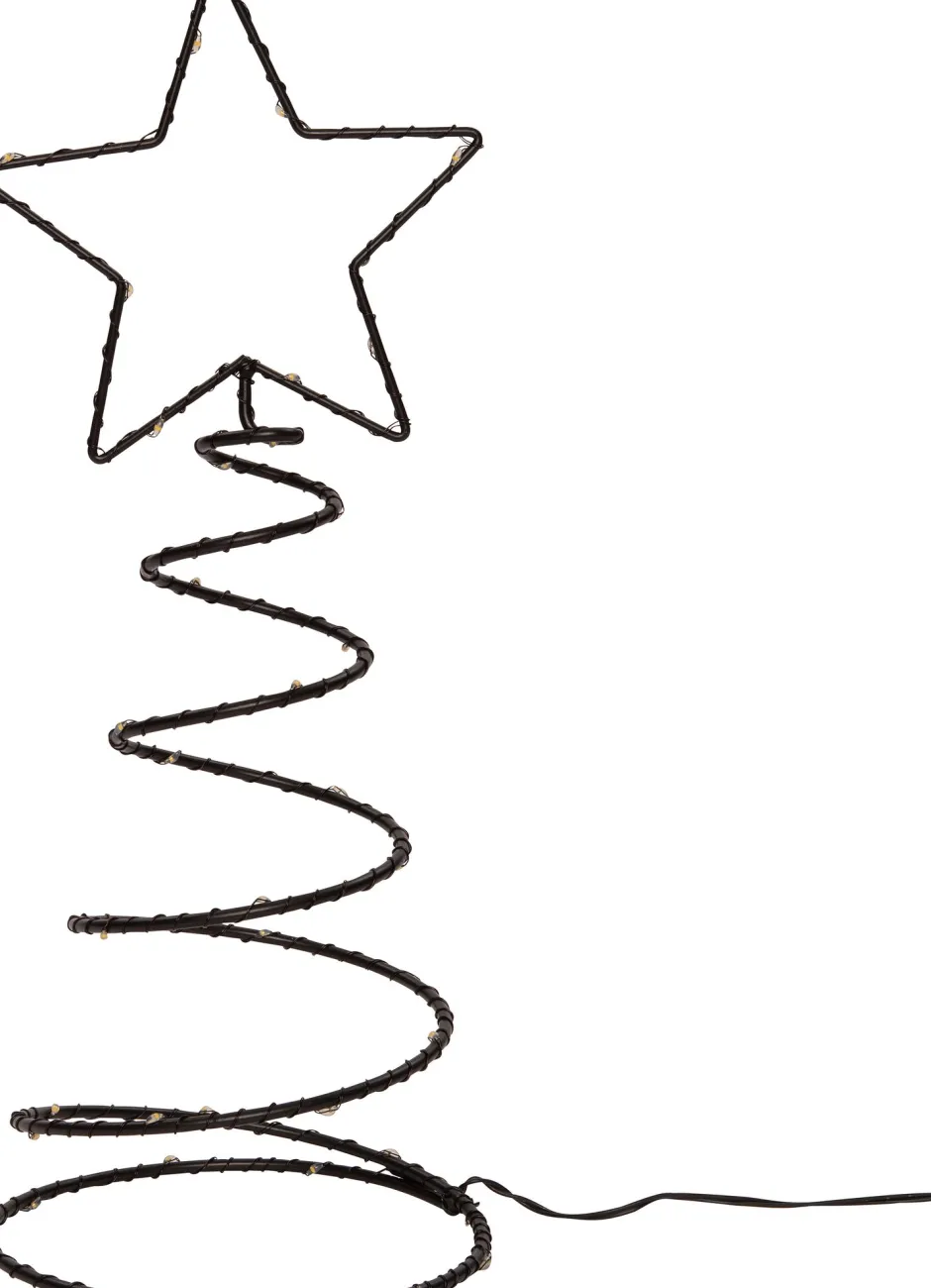 Intratuin Lichterkette Stern-Spirale mit 40 LEDs warmweiß D 15 H 40 cm| Weihnachtsleuchten