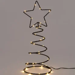 Intratuin Lichterkette Stern-Spirale mit 40 LEDs warmweiß D 15 H 40 cm| Weihnachtsleuchten