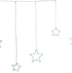 Intratuin Lichtervorhang Sterne mit 364 LEDs warmweiß 2 m| Eisregen Lichterketten