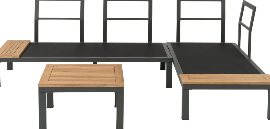 Intratuin Lounge-Set Guava 4-Sitzer Stahl anthrazit| Lounge-Sets|Lounge-Sets