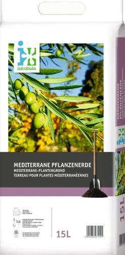 Intratuin Mediterrane Pflanzenerde 15 l| Pflanzerde & Substrat|Erde