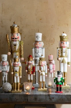 Intratuin Nussknacker gold / silber 9 x 7,5 x 30 cm| Weihnachtsfiguren & -Objekte